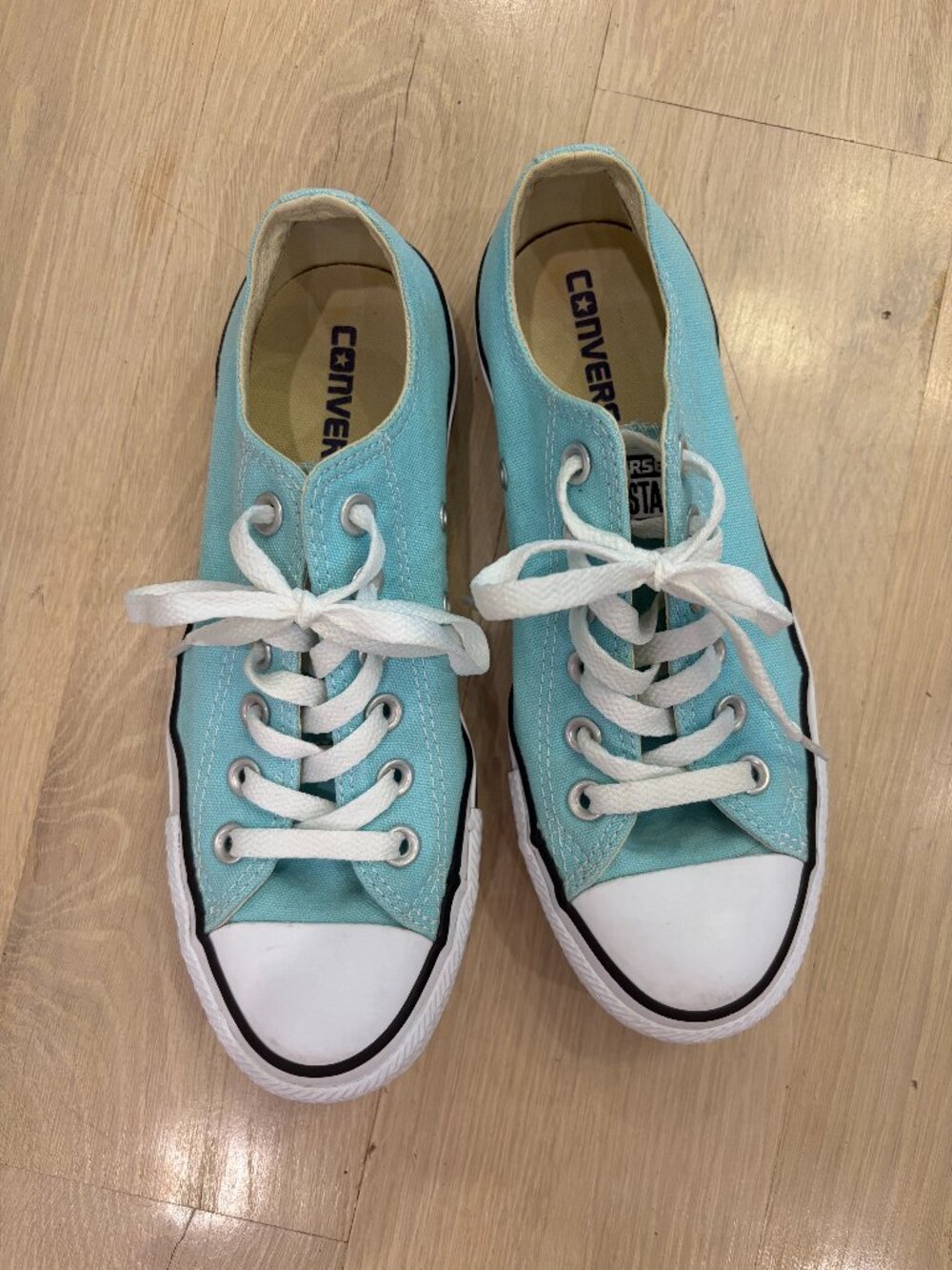 Converse Chuck Taylor All Star Low Top Sneaker Aqua Blue Women's 7/Men's 5 EUC